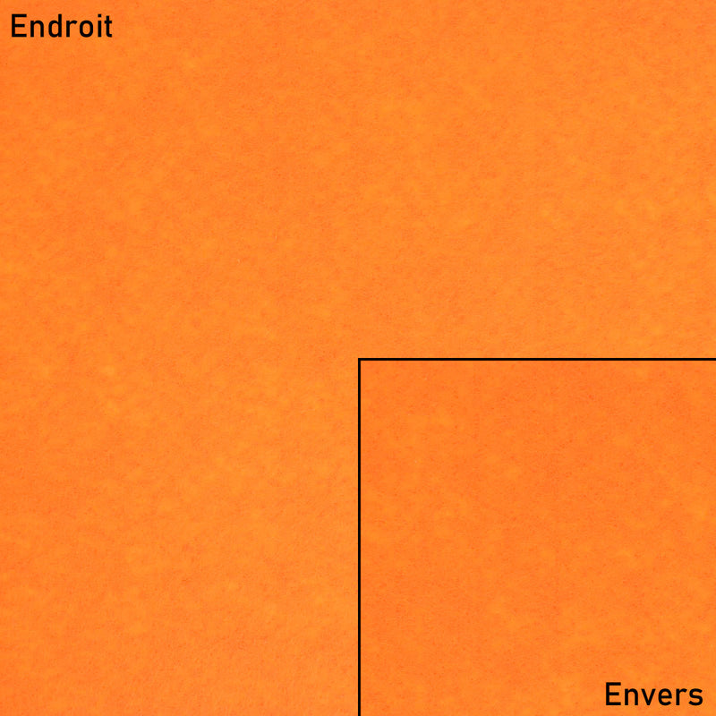 Coupon de tissu feutrine - ORANGE - Ép 1mm - 0,50x1,85m