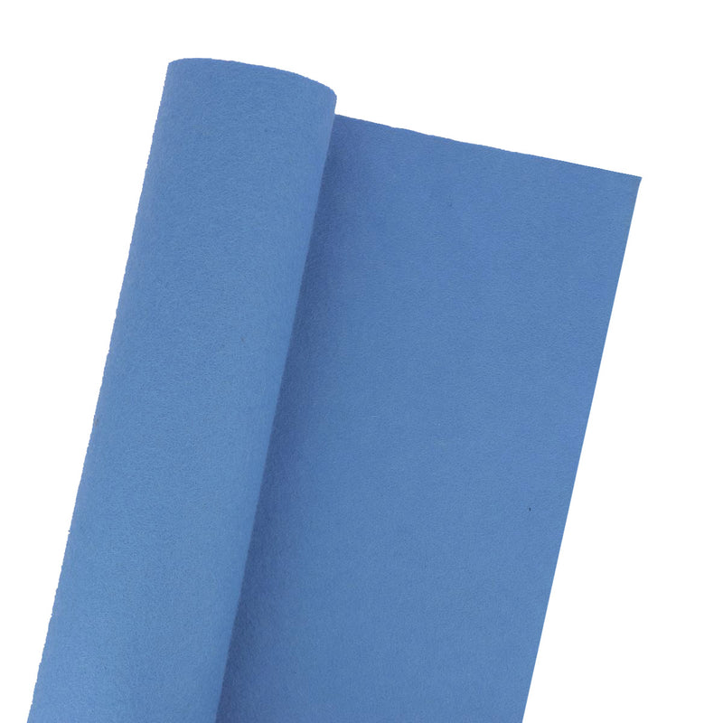 Coupon de tissu feutrine - BLEU - Ép 1mm - 0,50x1,80m