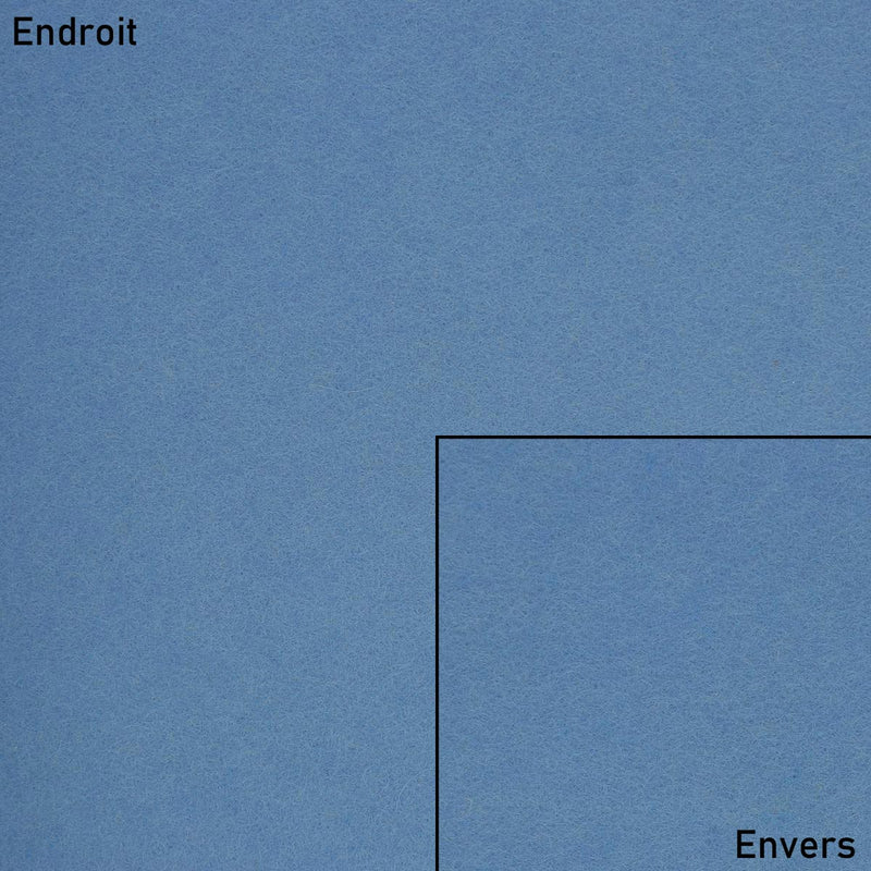 Coupon de tissu feutrine - BLEU - Ép 1mm - 0,50x1,80m