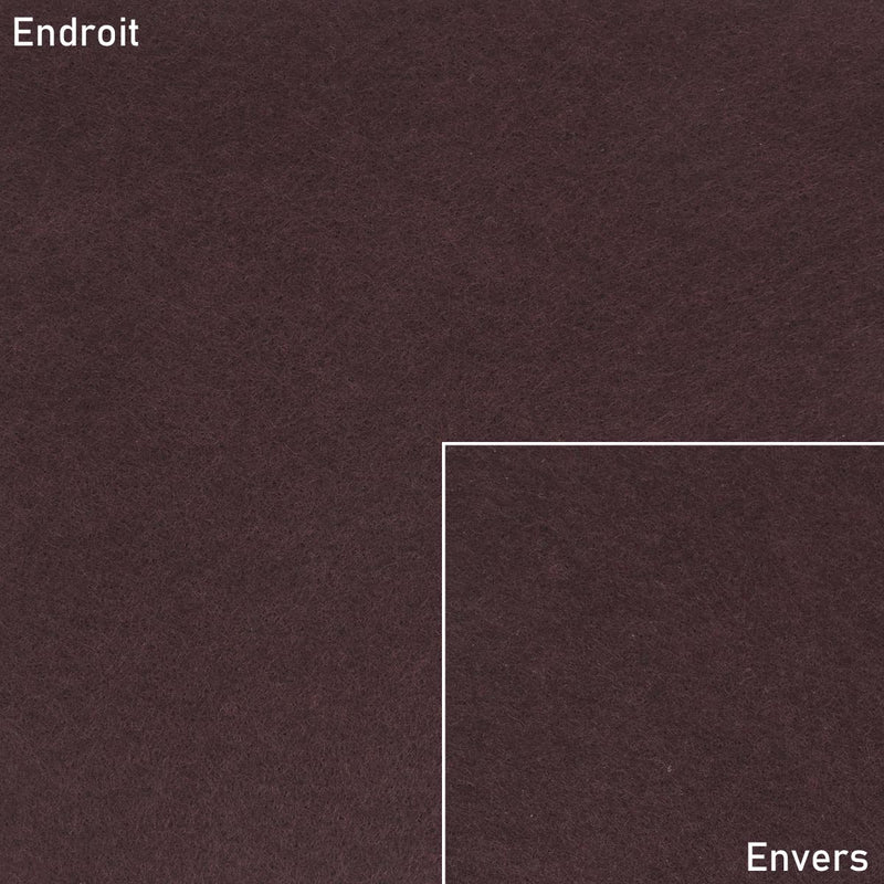 Coupon de tissu feutrine - AUBERGINE - Ép 1mm - 0,50x0,95m
