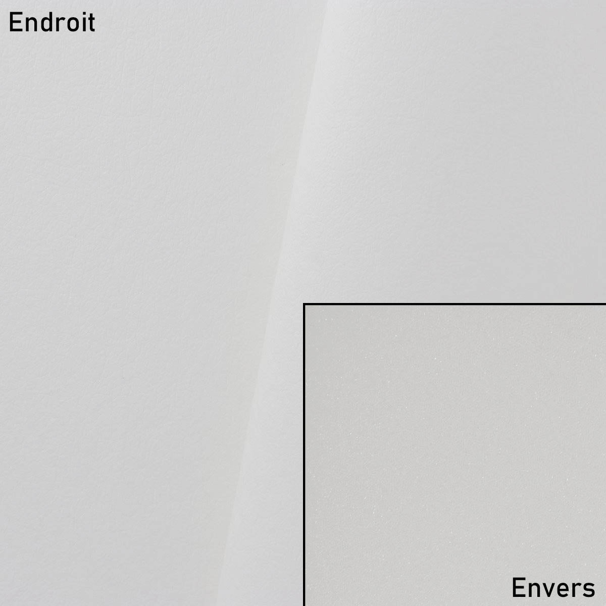 Coupon de tissu microfibre doublé mousse - BLANC - 0,50x1,40m