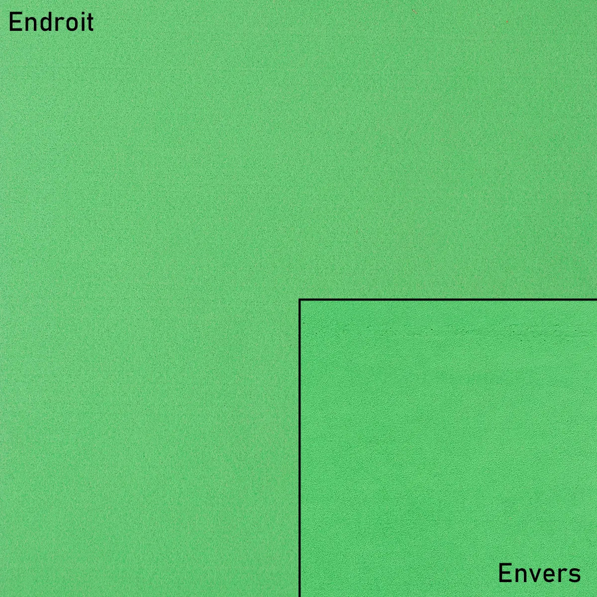 Coupon de microfibre Alcantara pour doublure, tissu vert, 0,50x1,45 m, idéal pour rénovation et projets de couture.