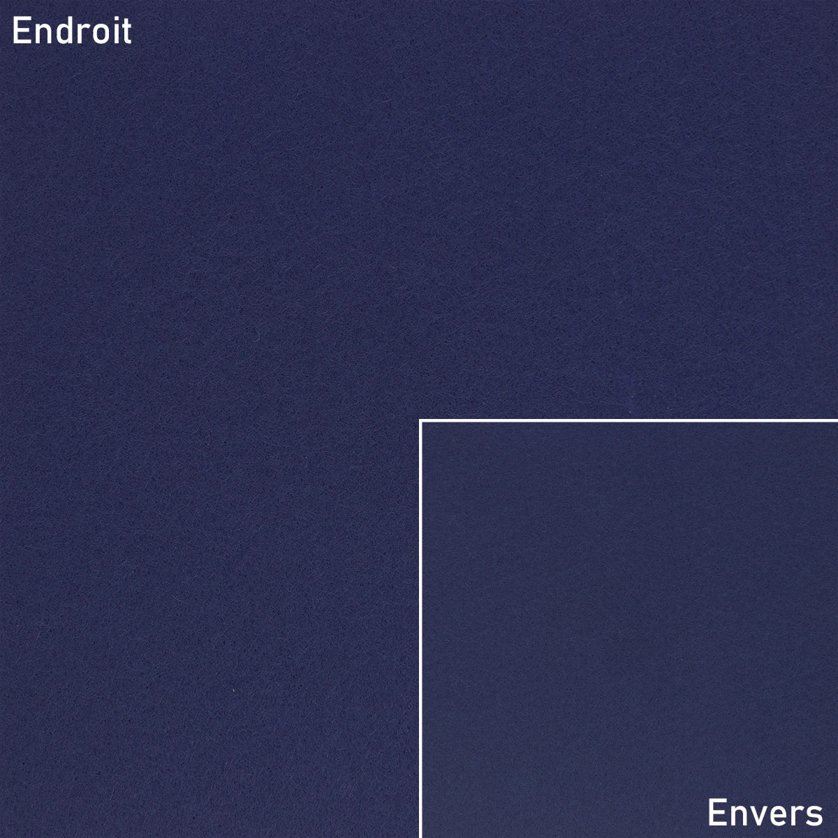 Feutrine bleu marine, tissu pour doublure ou pour protéger vos articles en cuir. Coupon de tissu 1 mm d'épaisseur