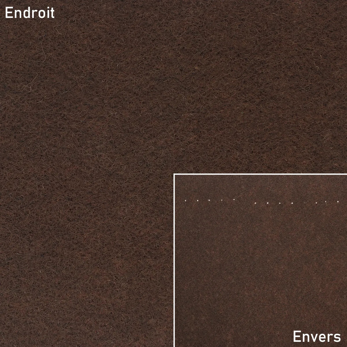 Tissu pour doublure marron. Tissu feutrine 1,8 mm d'épaisseur, 0,50 x 1,55 m