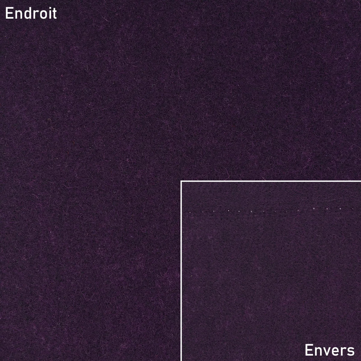 Tissu pour doublure violet. Tissu feutrine de 1,8 mm d'épaisseur, dimensions : 0,50 x 1,55 m