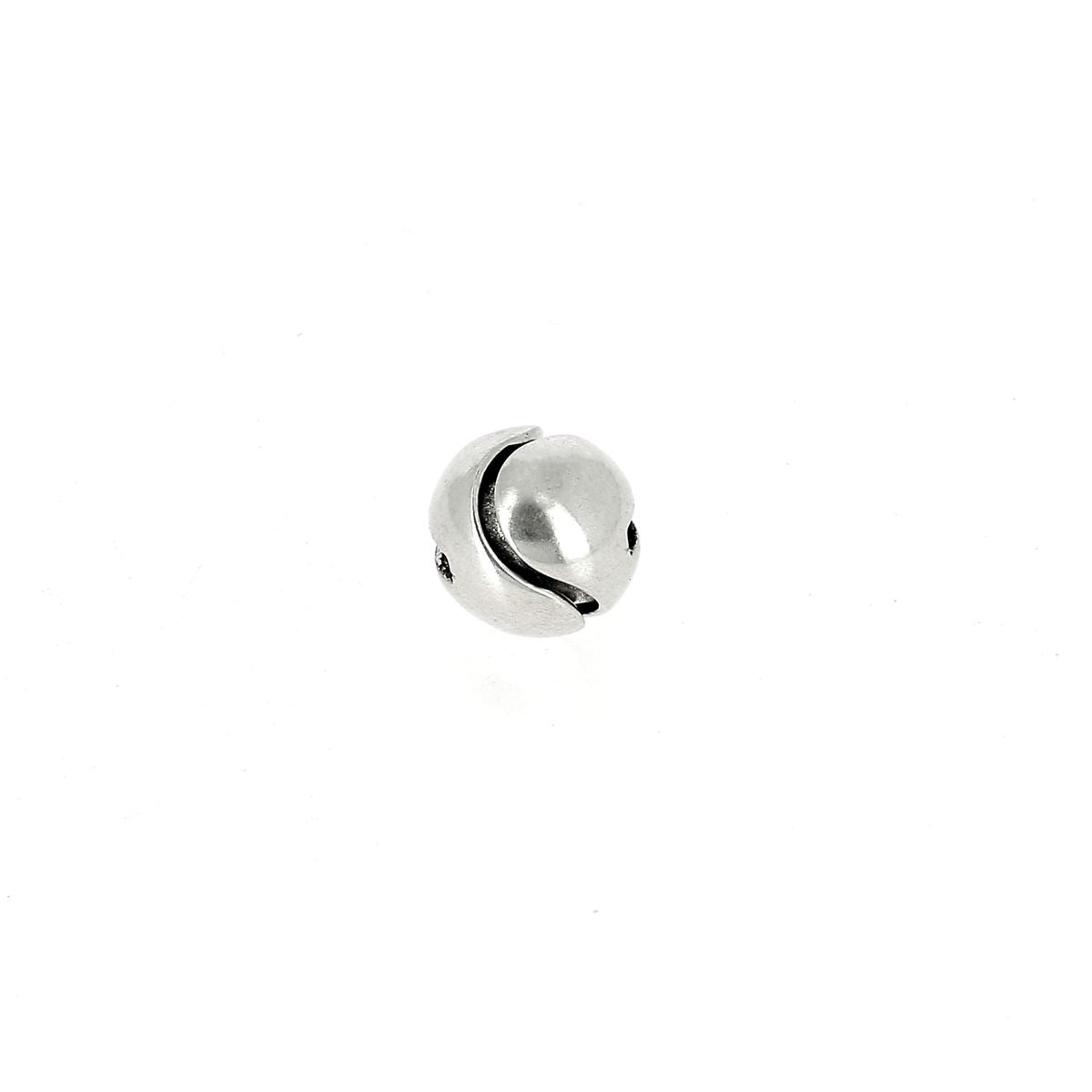 Fermoir bijou - Boule Yin Yang aimantée - Lacet plat 6 mm