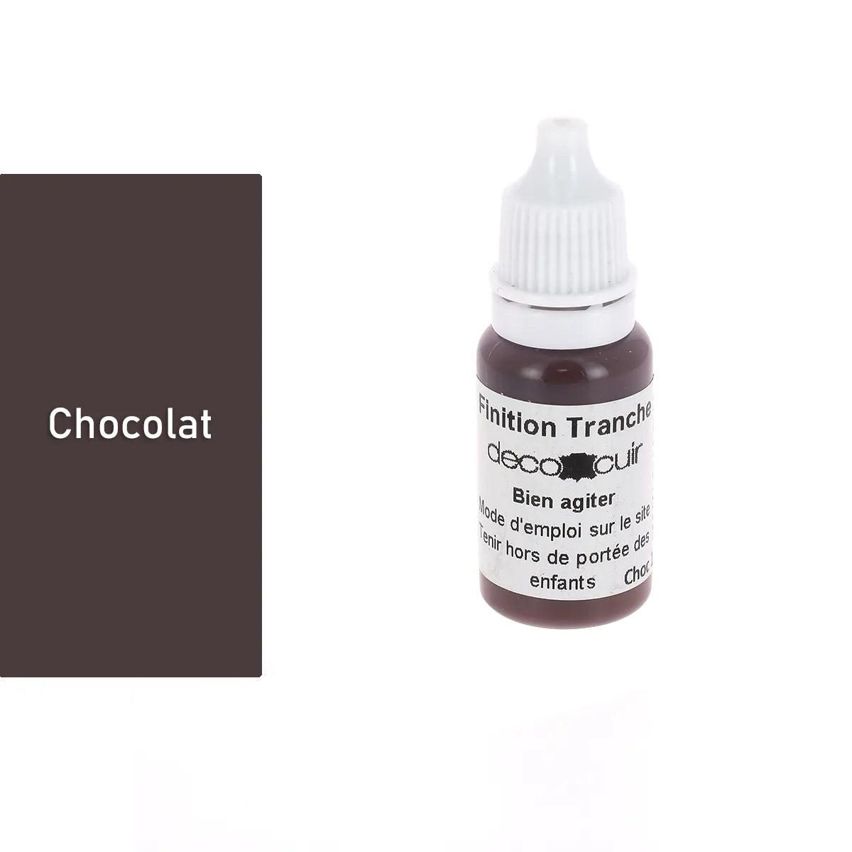 Teinture tranche cuir - Deco Cuir - Flacon compte goutte 10 ml - Chocolat