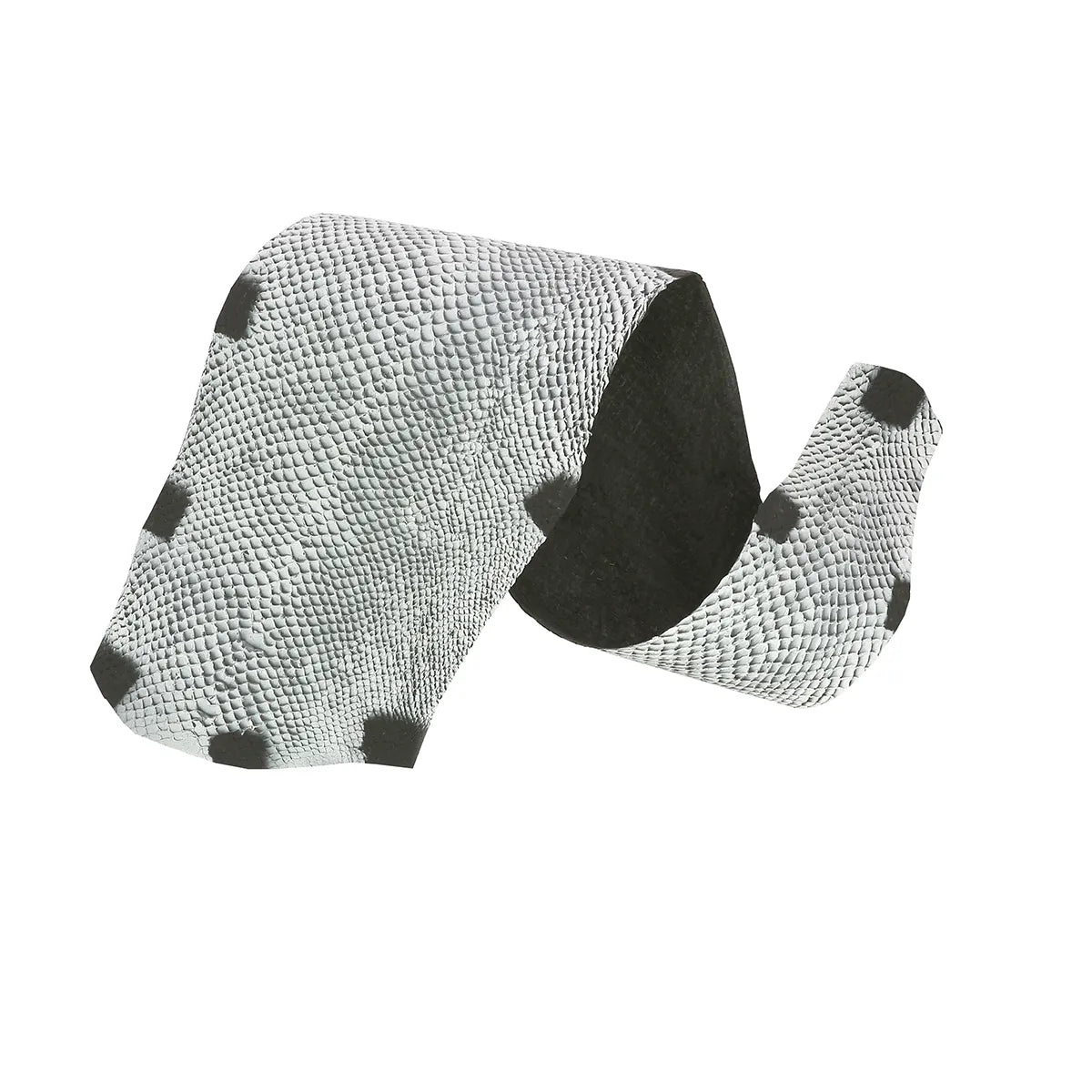 Cuir de saumon dégradé couleur noir et blanc, idéal pour la création de bijoux, bracelet de montre, rabat de sac...