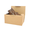 Cuir de saumon collection dégradée couleur marron sierra expédié en carton individuel pour protéger les écailles