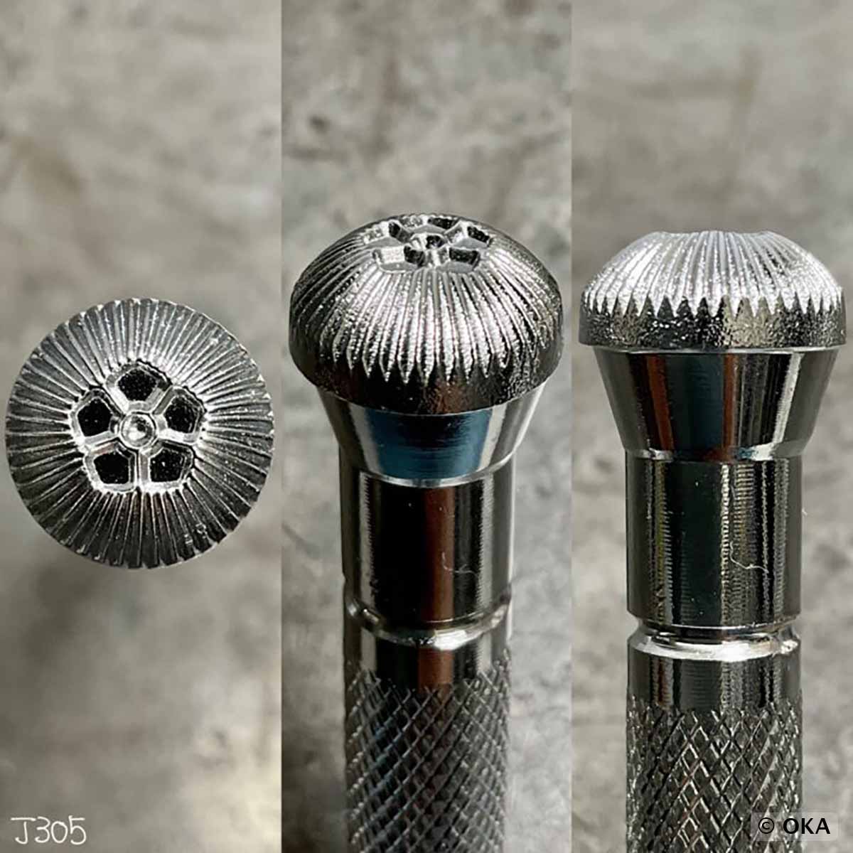 Matoir repoussage du cuir - Flower Center pistils de fleurs J305 - Oka Japon