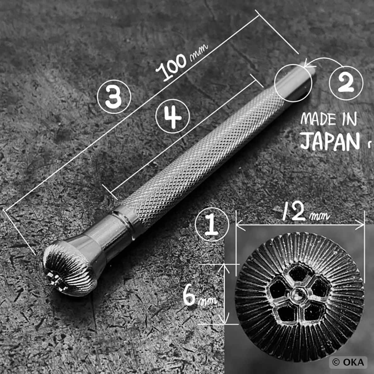 Matoir repoussage du cuir - Flower Center - Compositions florales J305 - Oka Japon