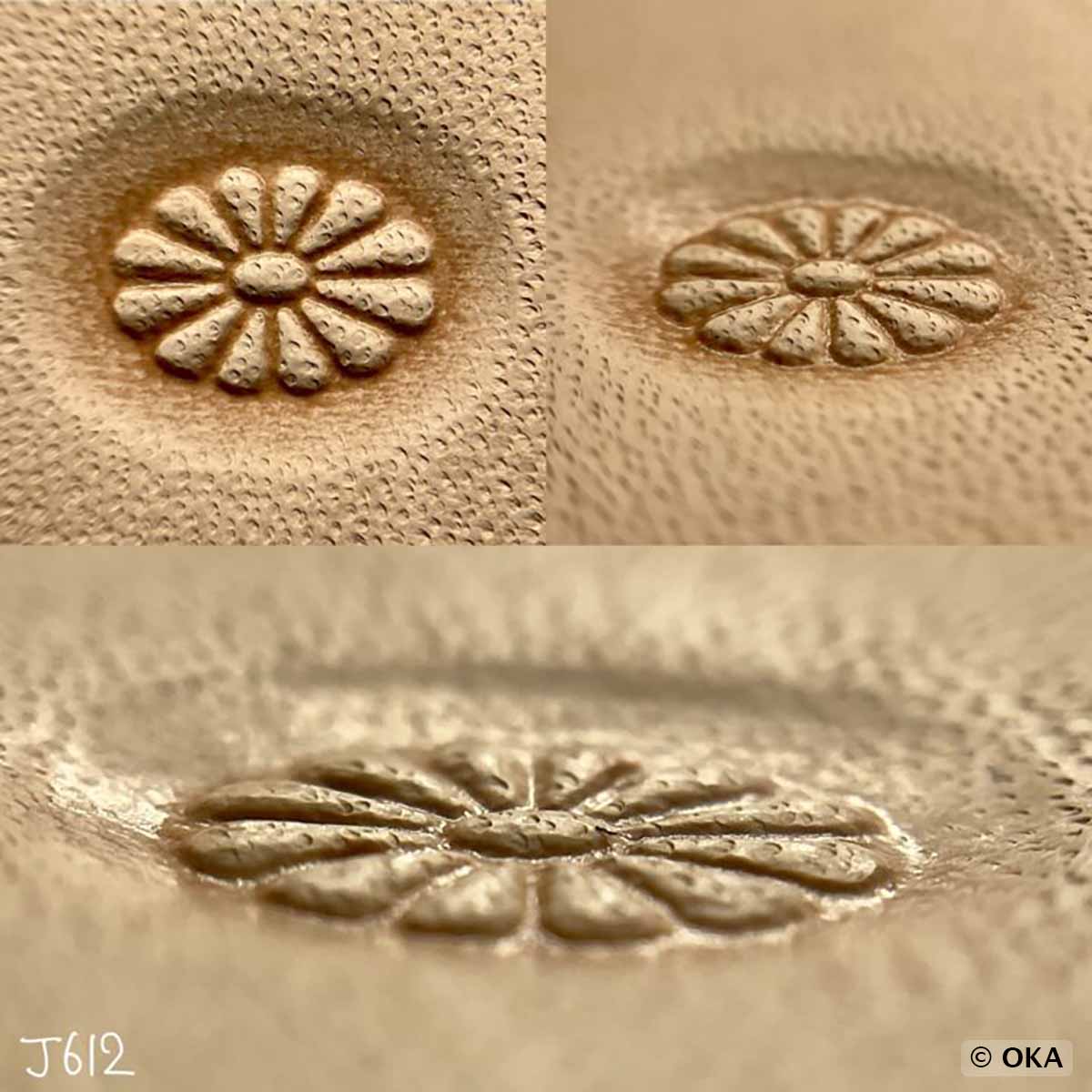 Matoir repoussage du cuir tannage végétal - Flower Center J612 - Oka Japon