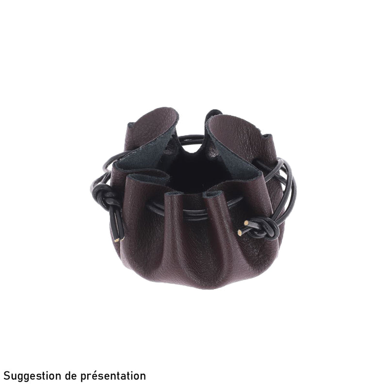 Découpe pour bourse en cuir - BORDEAUX FONCÉ