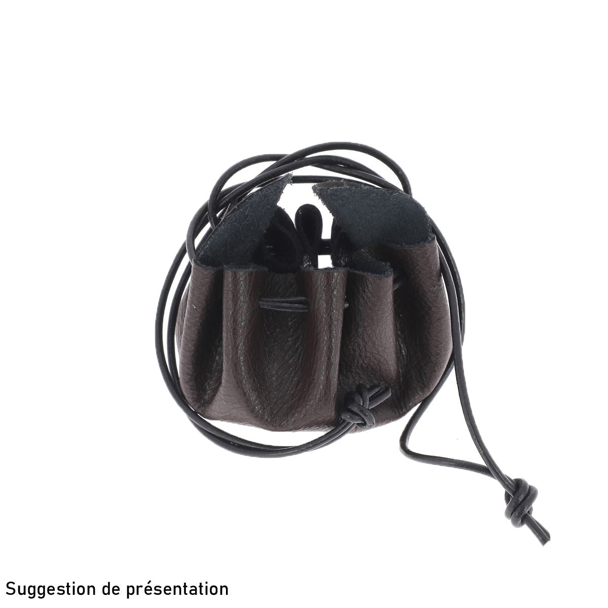 Découpe pour bourse en cuir - MARRON FONCÉ