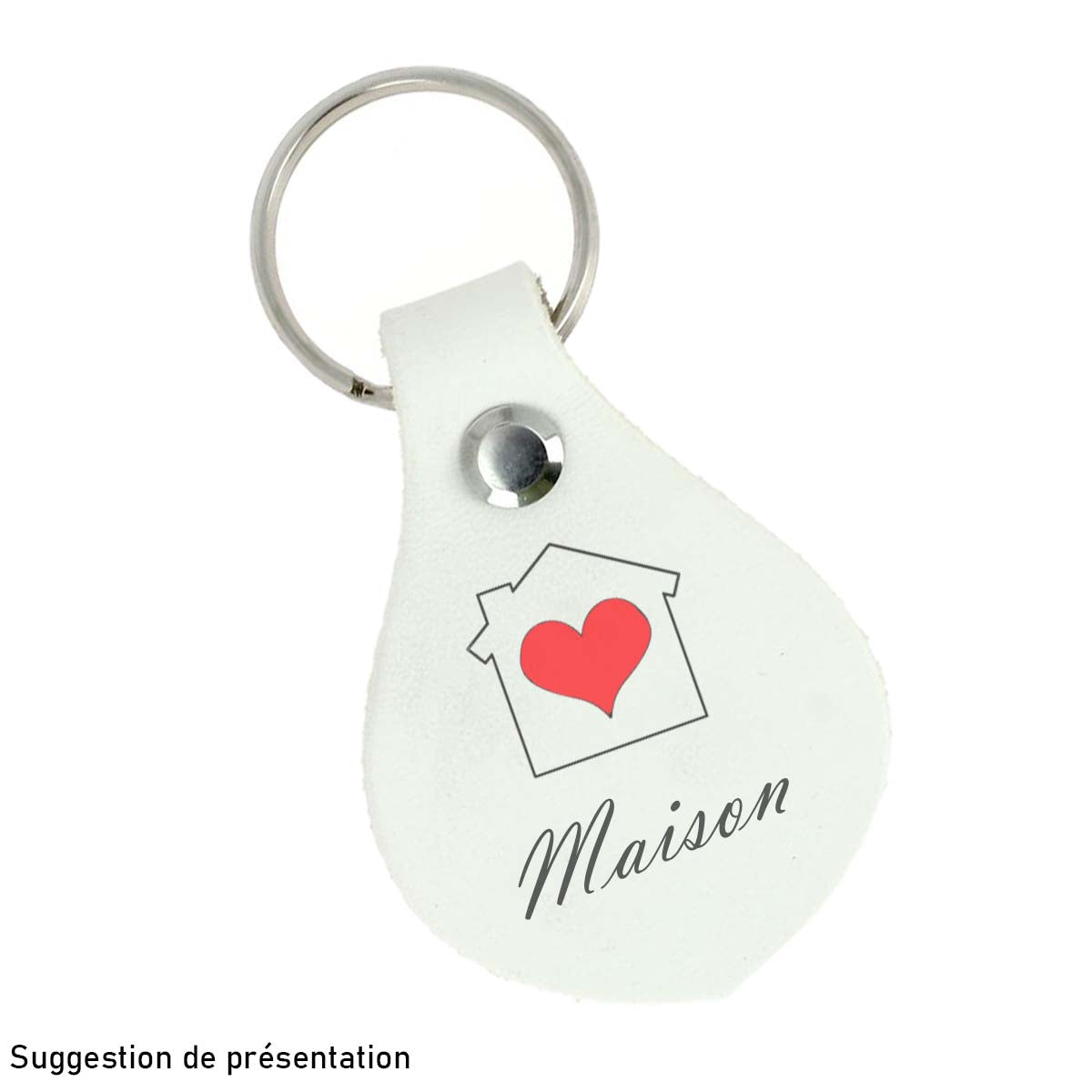 Découpe BLASON pour porte clés en cuir teinté à riveter