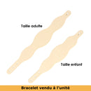 Découpe pour BRACELET en cuir naturel à personnaliser - Taille ENFANT - 3 VAGUES