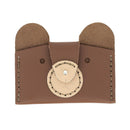 Kit DIY - Porte-cartes Ours en cuir - Marron Foncé