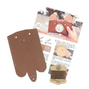 Kit DIY - Porte-cartes Ours en cuir - Marron Foncé