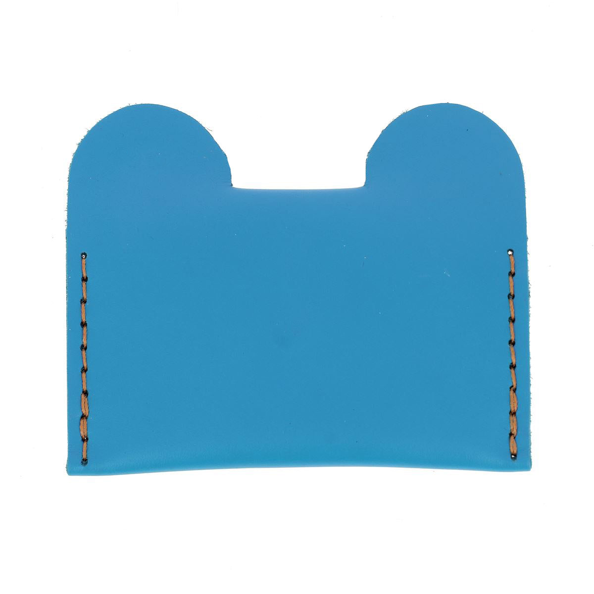 Kit DIY Porte cartes Ours en cuir - Bleu Atoll - Deco Cuir