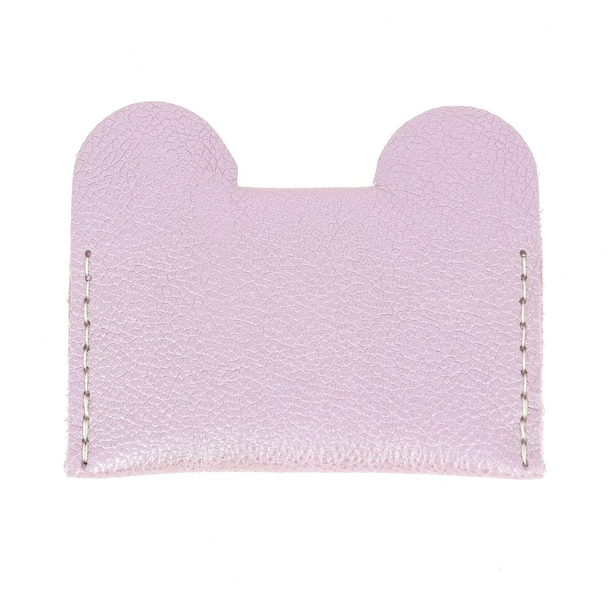 Kit DIY Porte cartes Ours en cuir - Parme métallisé - Deco Cuir