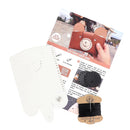 Kit DIY complet : cuir, tuto et accessoire fournis pour monter soi-même son porte-cartes en cuir ours blanc