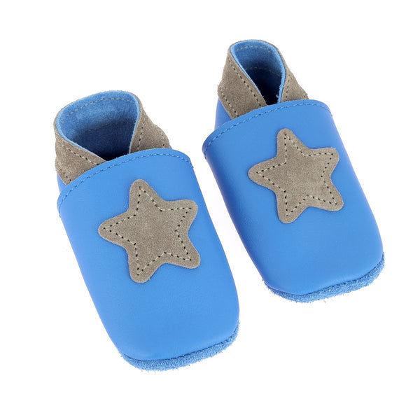 DIY kit Baby leather slippers with star