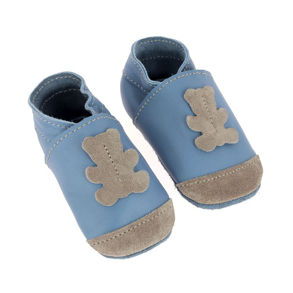 DIY kit Leather baby slippers - Bear