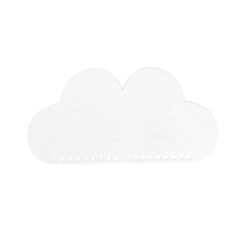 Découpe COEUR à coudre pour marque-page en cuir - BLANC