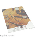 Découpe COEUR à coudre pour marque-page en cuir - BLANC