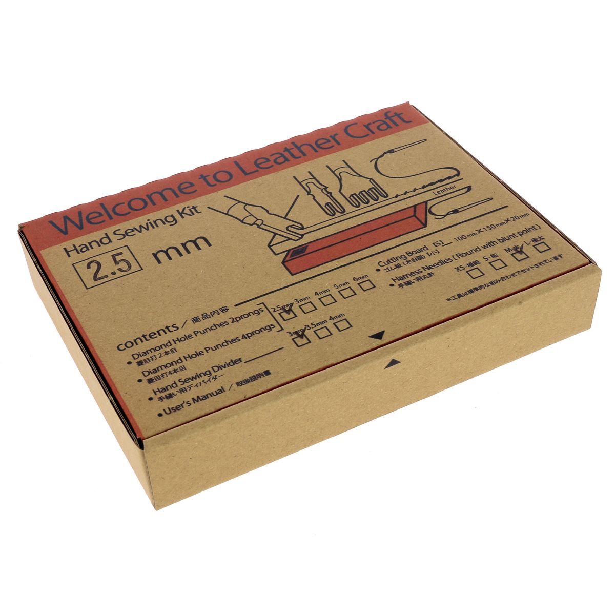 Kit outils pour la couture du cuir à la main - Oka - Entraxe 2,5mm - Petite maroquinerie