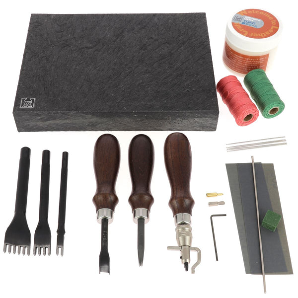 Kit outils pour le travail du cuir - Couture à la main et tranches - Gamme PRO - Oka