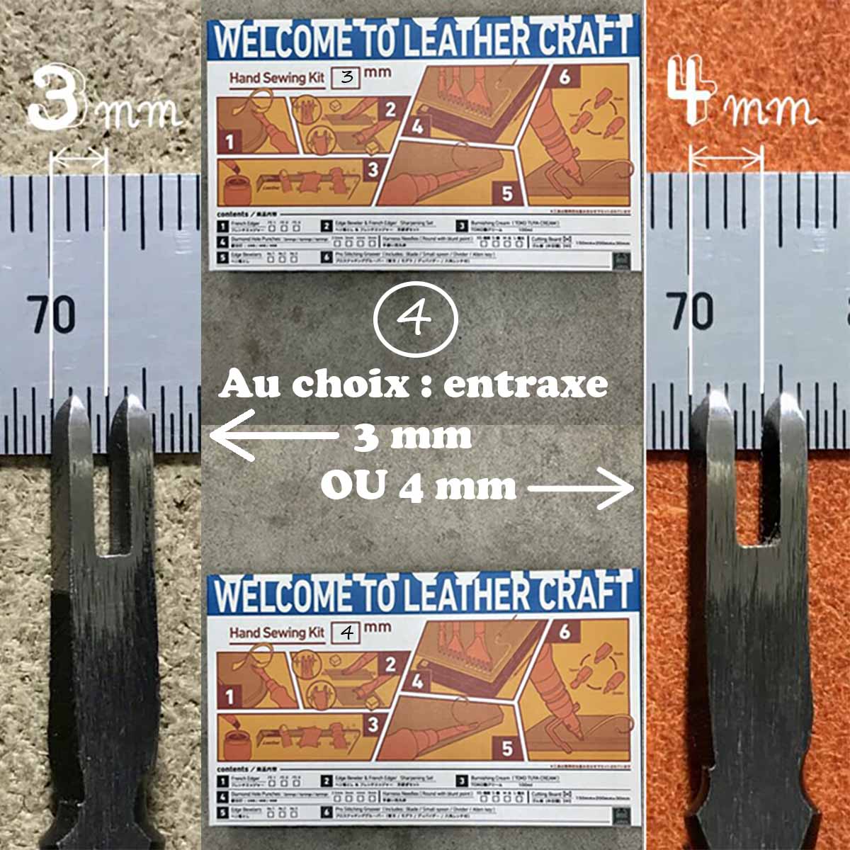 Kit outils pour le travail du cuir - Couture à la main et tranches - Gamme PRO - Oka - Deco Cuir