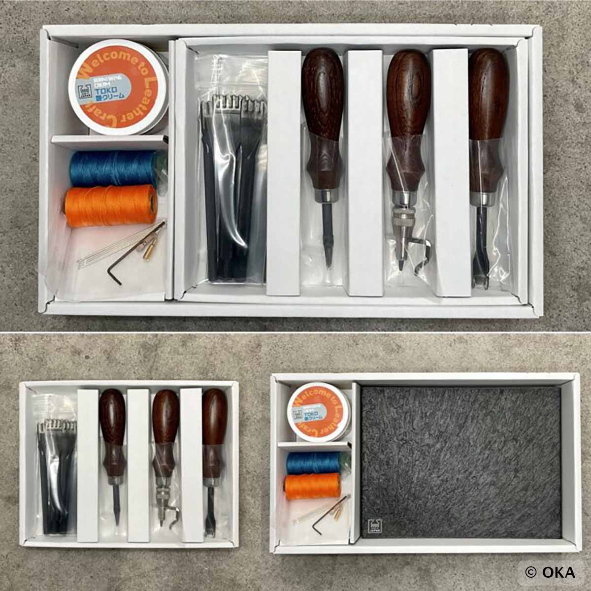 Kit outils pour le travail du cuir - Couture à la main et tranches - Gamme PRO - Oka - Deco Cuir