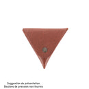 Découpe Grand porte-monnaie triangle en cuir SAUVAGE - COGNAC