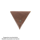 Découpe Grand porte-monnaie triangle en cuir SAUVAGE - NOISETTE