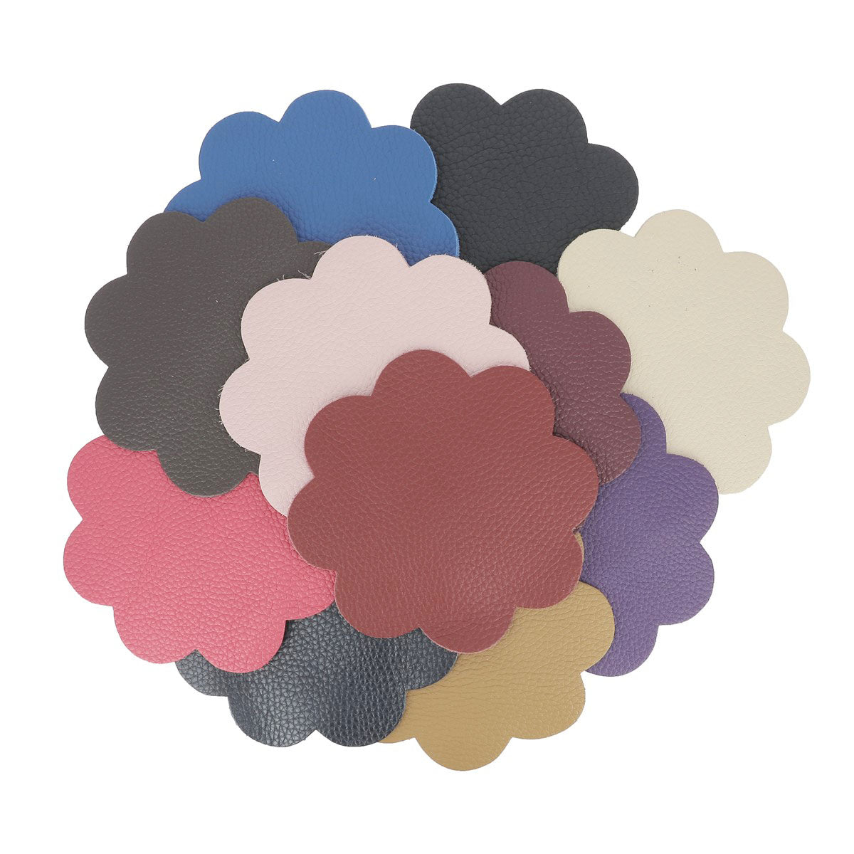 Découpe en cuir FLEURS à 8 pétales - Deco Cuir