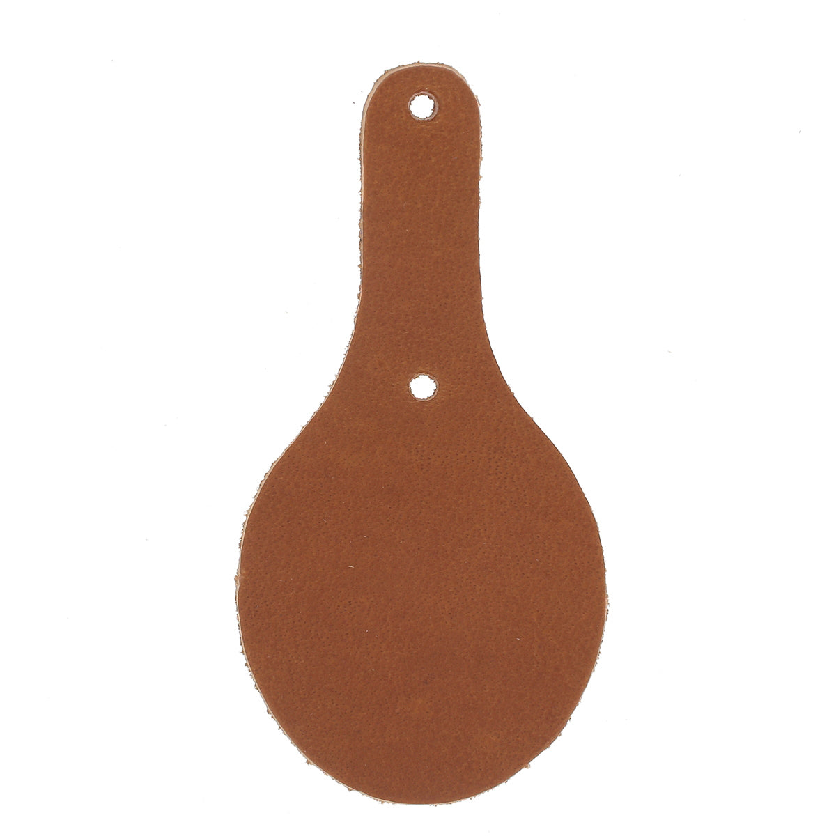 Découpe OVALE pour porte clés en cuir teinté à riveter