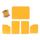 KitenCuir Porte Cartes double Jaune - Fil Jaune