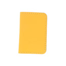 KitenCuir Porte Cartes double Jaune - Fil Jaune