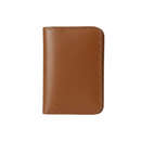 Porte-cartes double en cuir marron. Une bonne idée de cadeau original pour ceux qui souhaitent commencer la couture