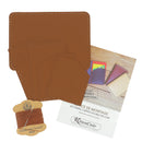 Kit DIY complet pour assemblez son propre porte-cartes en cuir marron, matériel et notice fournis.