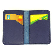Kit complet pour fabriquer soi-même son propre porte-cartes en cuir bleu marine