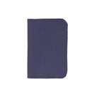 Porte-cartes double en cuir bleu foncé 