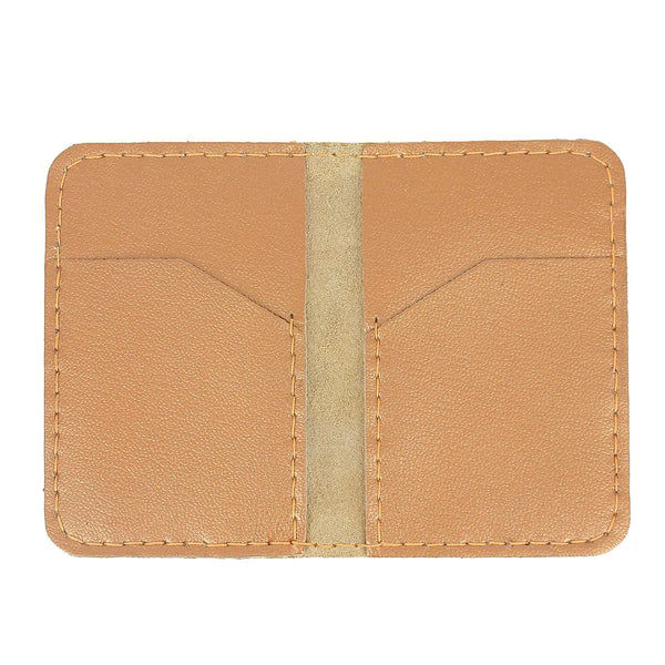 Porte Cartes en cuir double Bronze Marron - Kit DIY