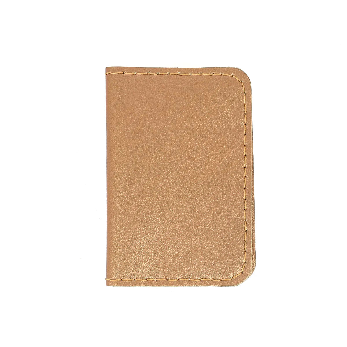 Porte Cartes en cuir double Bronze Marron - Kit DIY couture à la main