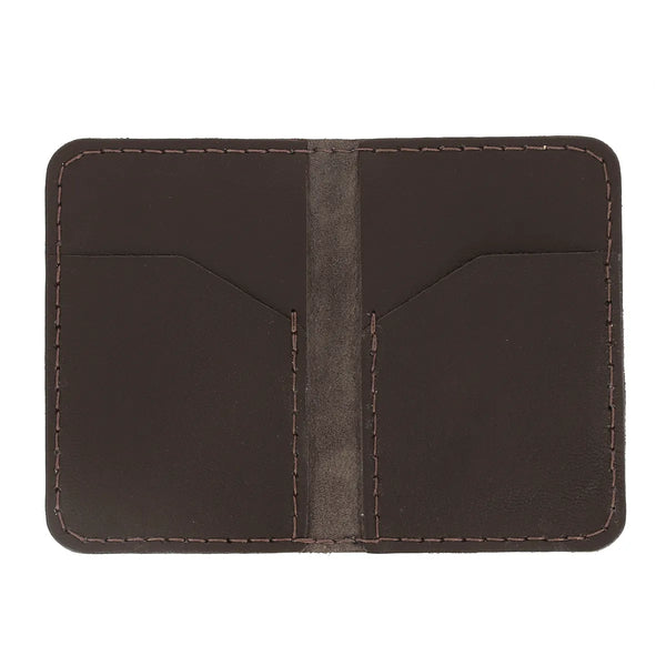 Porte cartes en cuir marron - Kit DIY débutant