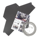 Pochette ENVELOPPE en cuir MARRON FONCÉ + chaine nikelée