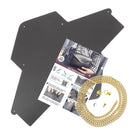 Pochette ENVELOPPE en cuir MARRON FONCÉ + chaine dorée