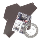 Pochette ENVELOPPE en cuir CHOCOLAT + chaine nickelé