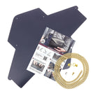 Pochette ENVELOPPE en cuir BLEU MARINE + chaine dorée